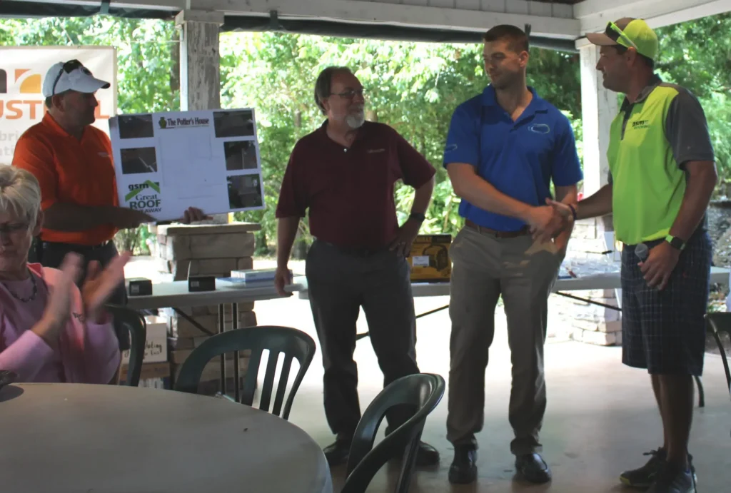 The Potter’s House, New Holland, PA, receives $6,000 of roofing materials