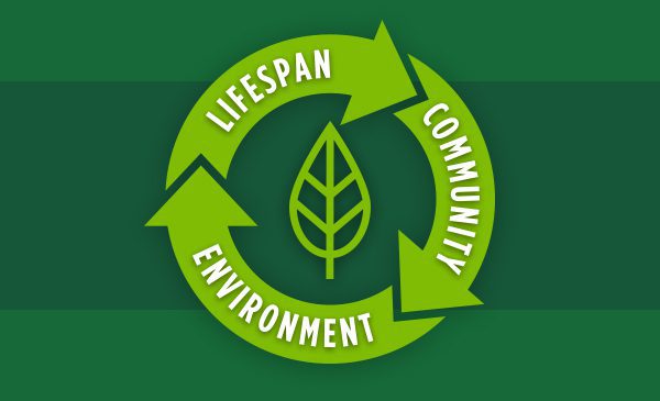 Lifespan Community Environment with Green Leaf