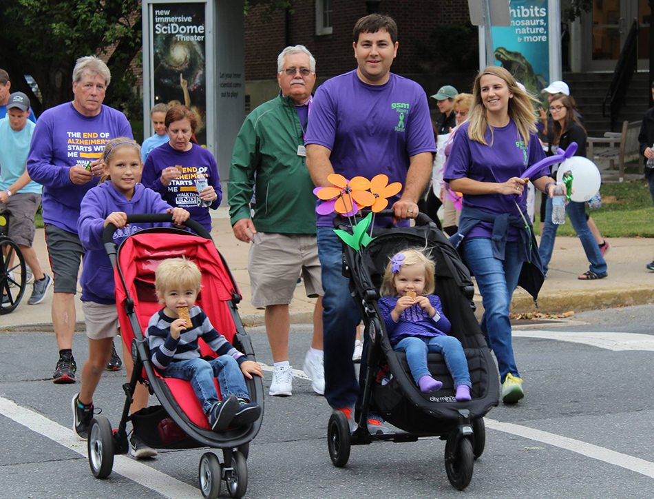 family walking for Alzheimer's Awareness