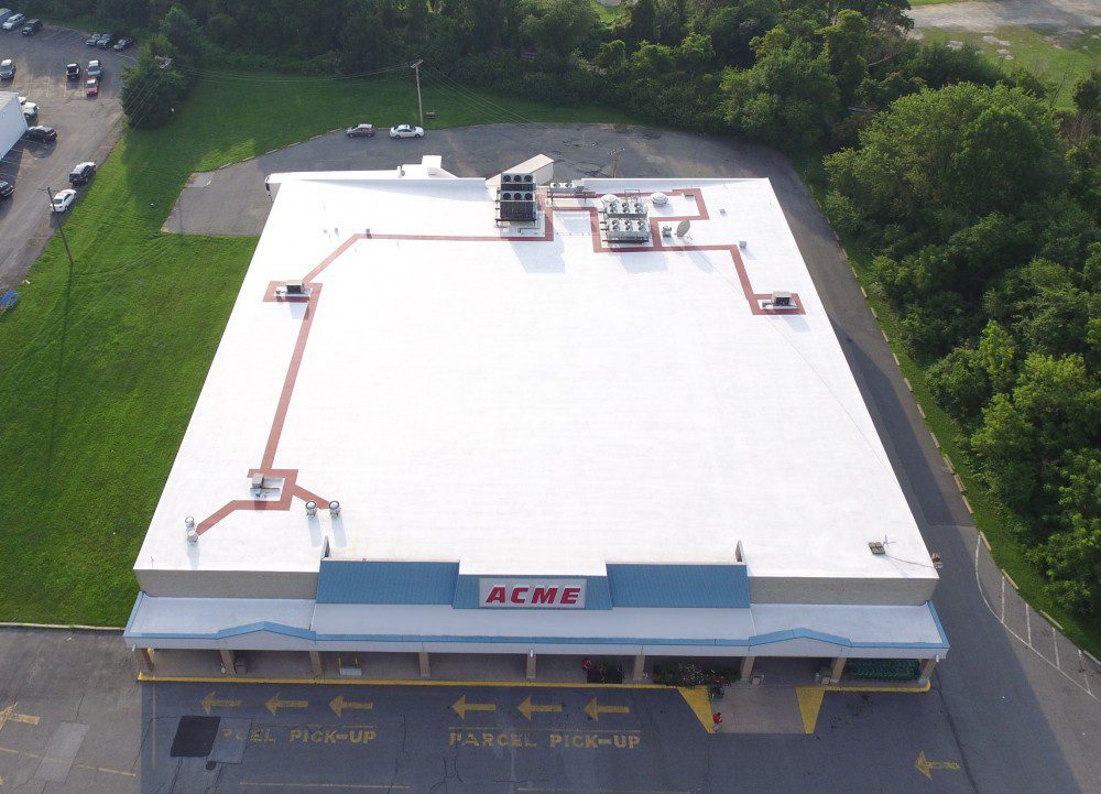 White roof coating for ACME