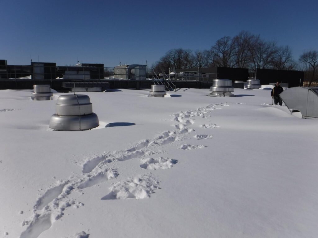 Commercial rooftop snow removal service in Eastern PA, NJ, DE, & MD
