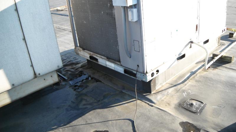 HVAC oil spill on roof