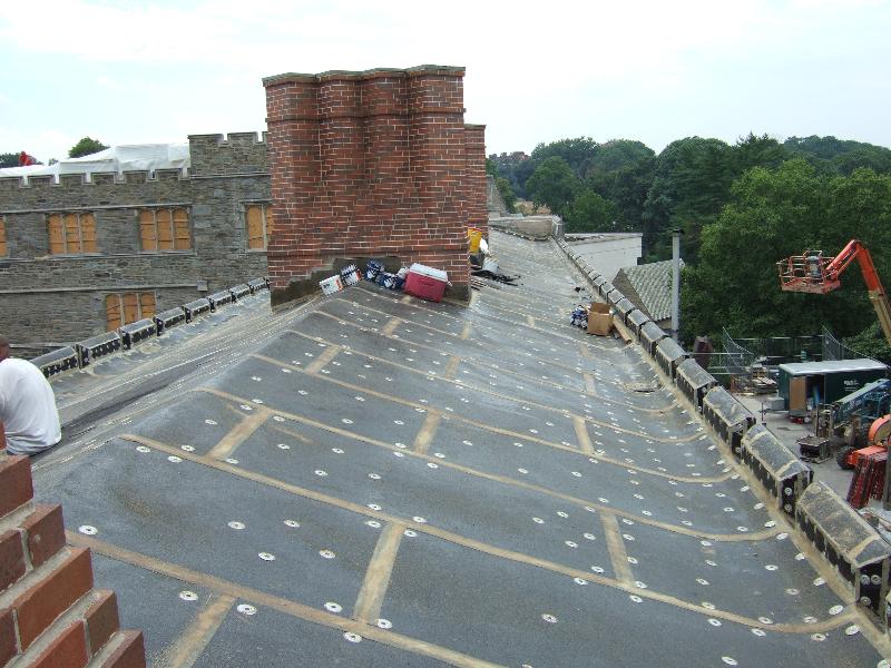 Waterproofing Roof System, Firestone Roof Installations & Slate Repair for Bryn Mawr College
