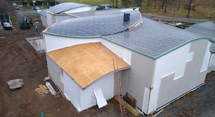 Metal standing seam panel installation for Institute for Advanced Study in Princeton, NJ