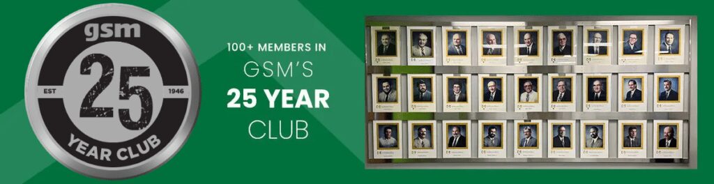 GSM 25 Year Club Wall