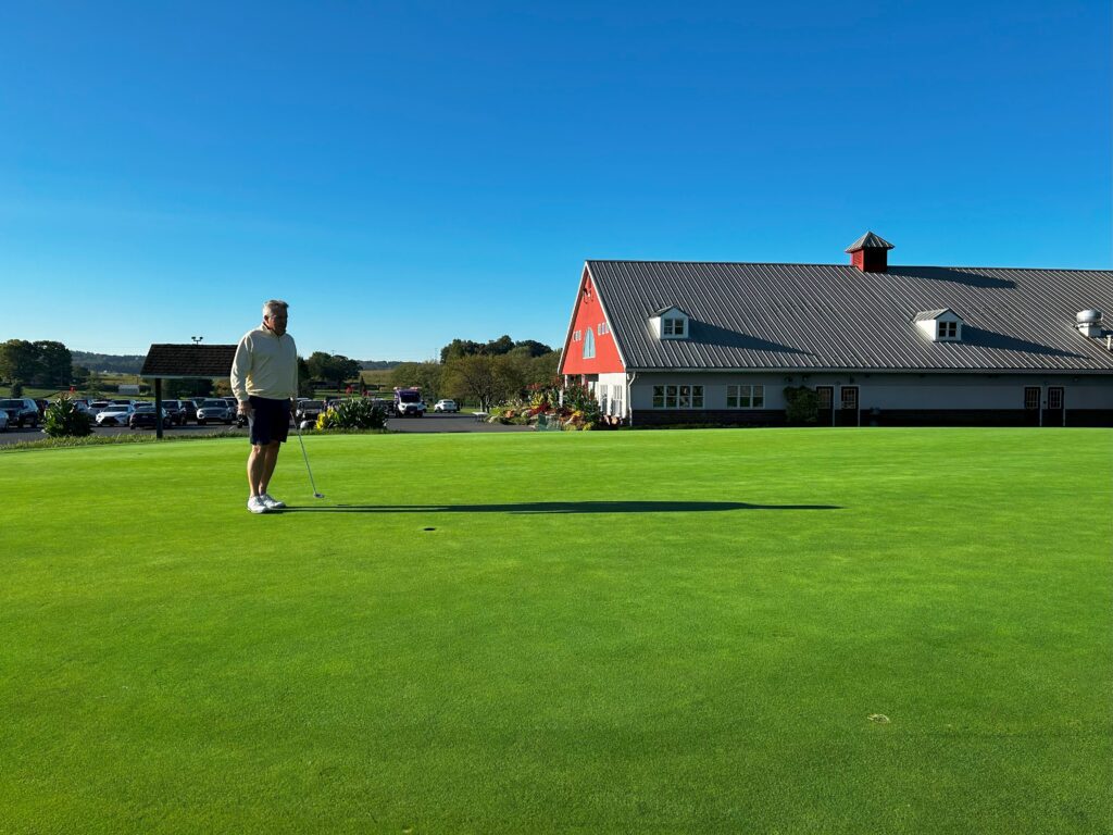 Golfer on the green