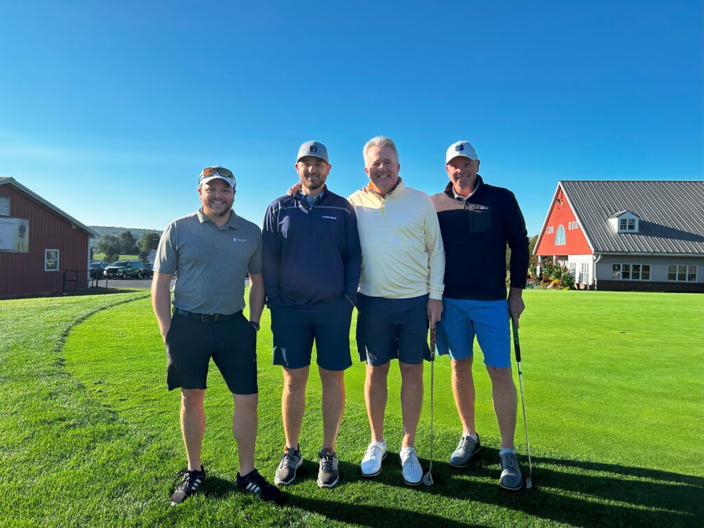 Foursome of golfers
