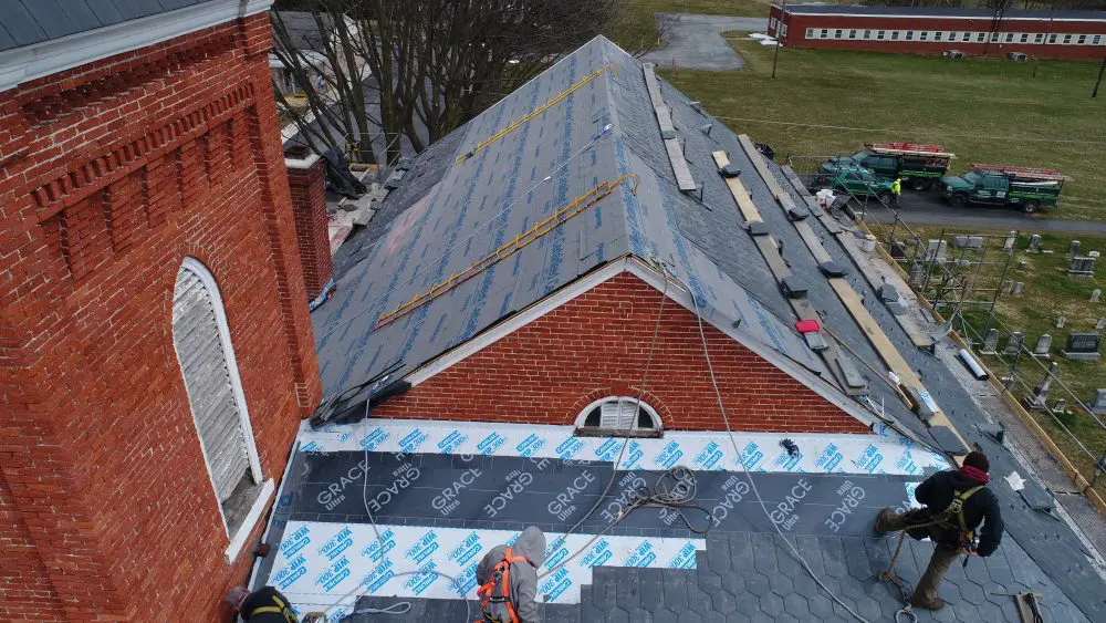Slate Roof Installation at Maytown Reformed Church
