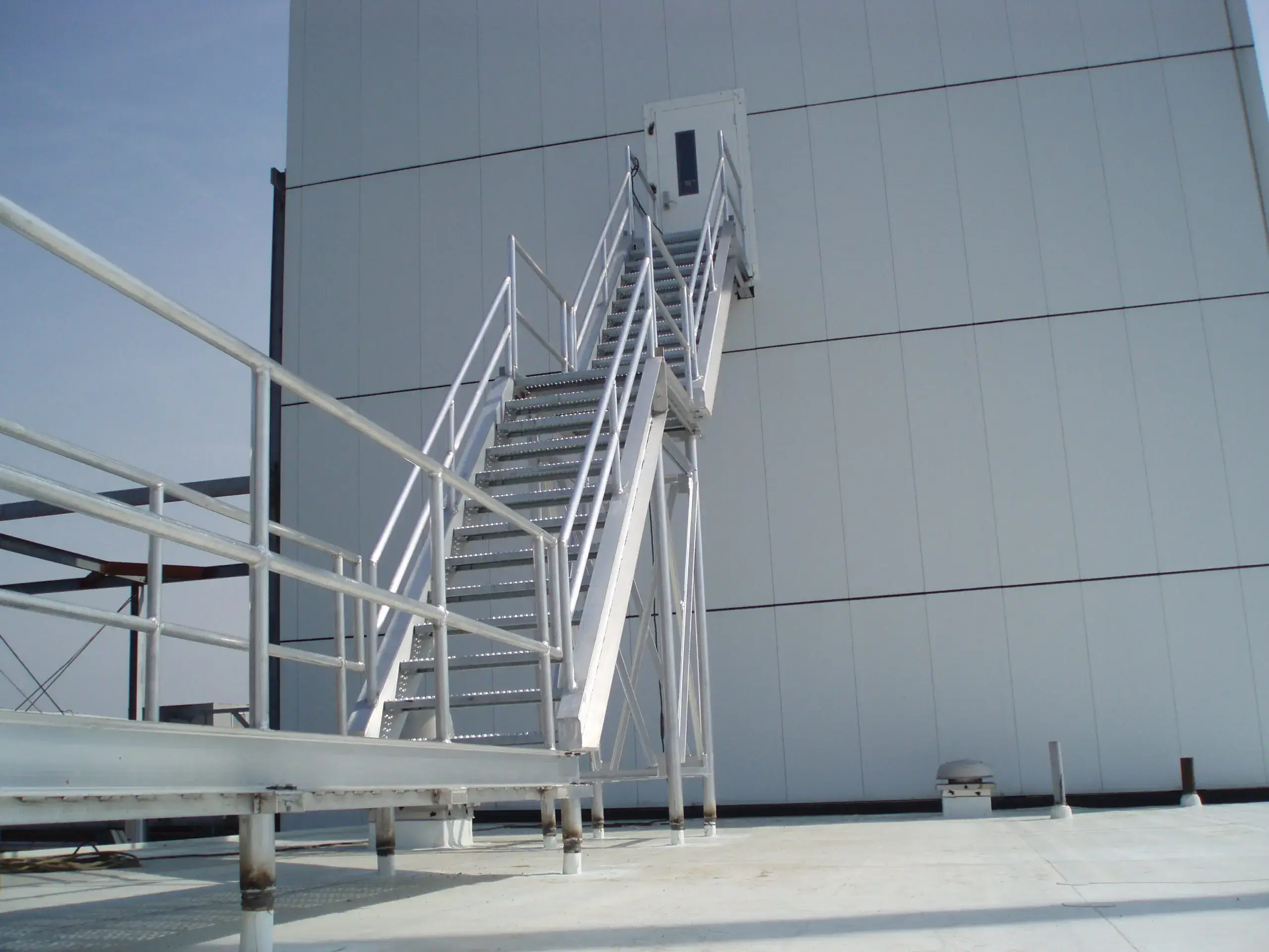 custom stair tower that is custom fabricated by GSM Industrial